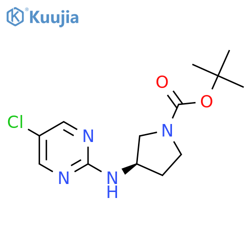 (R)-3-(5-Chloro-pyrimidin-2-ylamino)-pyrrolidine-1-carboxylic acid tert-butyl ester structure