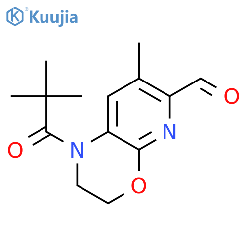 7-Methyl-1-pivaloyl-2,3-dihydro-1H-pyrido2,3-b1,4oxazine-6-carbaldehyde structure