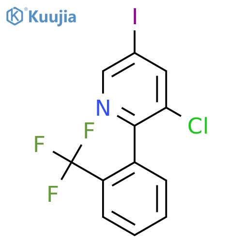 3-Chloro-5-iodo-2-(2-(trifluoromethyl)phenyl)pyridine structure