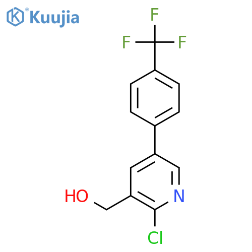 2-Chloro-5-(4-(trifluoromethyl)phenyl)pyridine-3-methanol structure