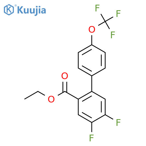 Ethyl 4,5-difluoro-4'-(trifluoromethoxy)biphenyl-2-carboxylate structure
