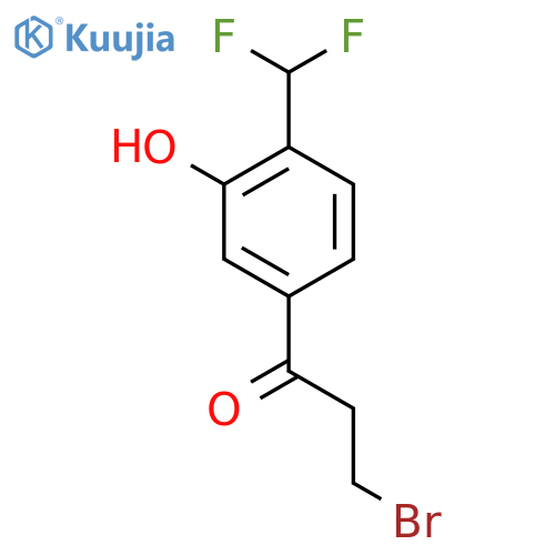 3-Bromo-4'-(difluoromethyl)-3'-hydroxypropiophenone structure