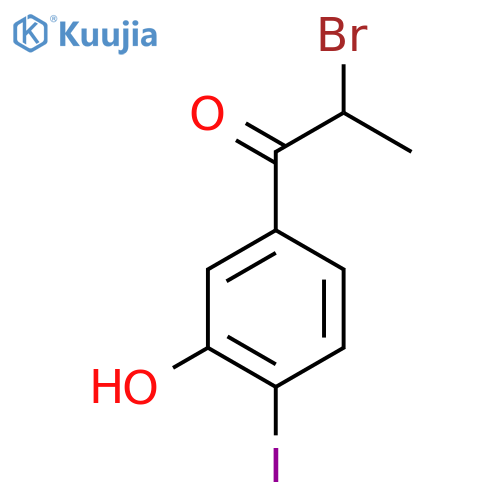 2-Bromo-3'-hydroxy-4'-iodopropiophenone structure