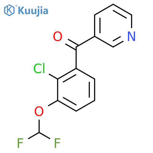 3-(2-Chloro-3-(difluoromethoxy)benzoyl)pyridine structure