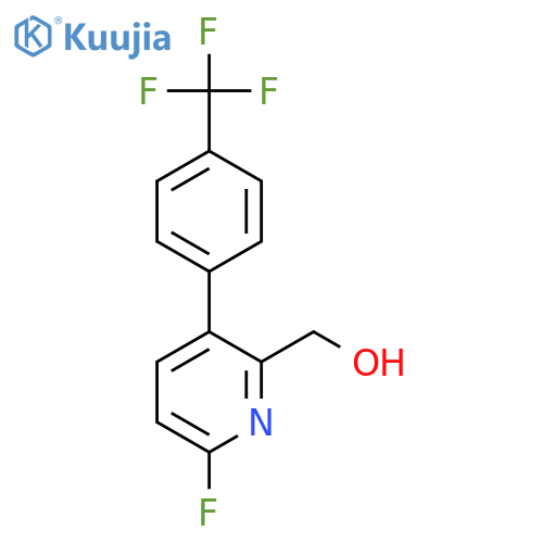 6-Fluoro-3-(4-(trifluoromethyl)phenyl)pyridine-2-methanol structure