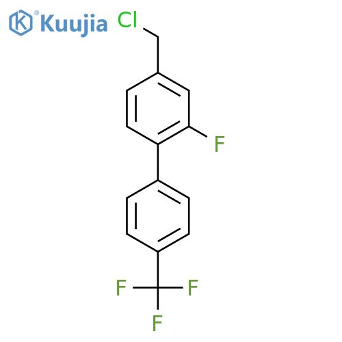 4-Chloromethyl-2-fluoro-4'-(trifluoromethyl)biphenyl structure