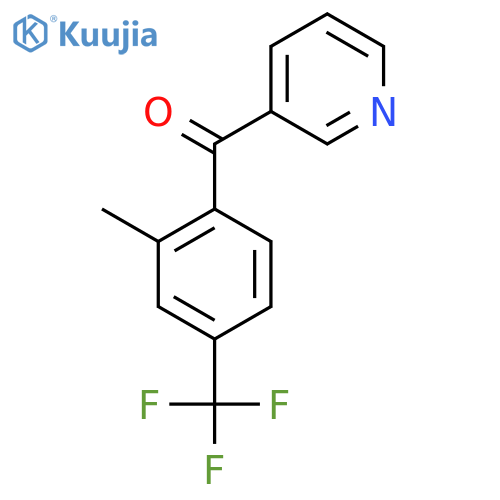 3-(2-Methyl-4-(trifluoromethyl)benzoyl)pyridine structure