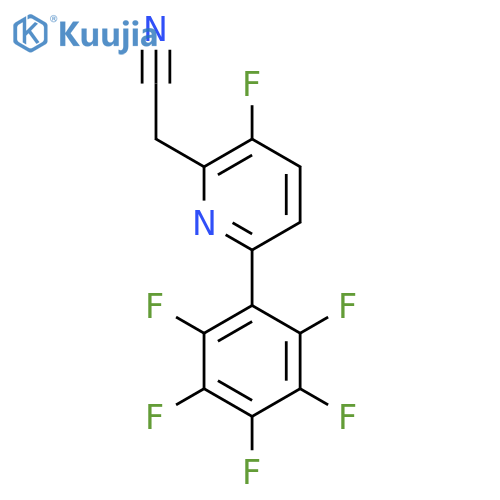 3-Fluoro-6-(perfluorophenyl)pyridine-2-acetonitrile structure