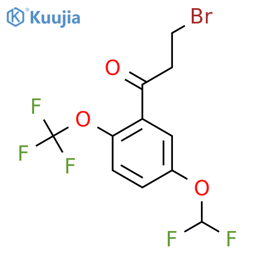 3-Bromo-5'-(difluoromethoxy)-2'-(trifluoromethoxy)propiophenone structure