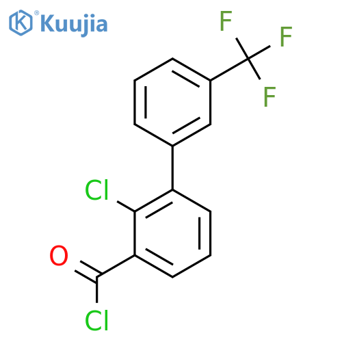 2-Chloro-3'-(trifluoromethyl)biphenyl-3-carbonyl chloride structure