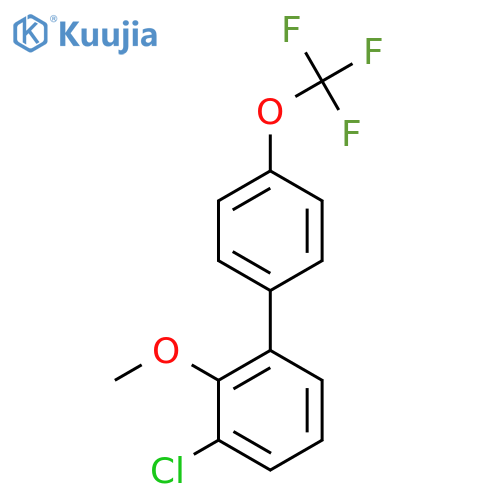 3-Chloro-2-methoxy-4'-(trifluoromethoxy)biphenyl structure