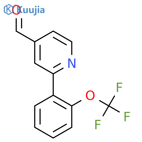 2-(2-(Trifluoromethoxy)phenyl)isonicotinaldehyde structure