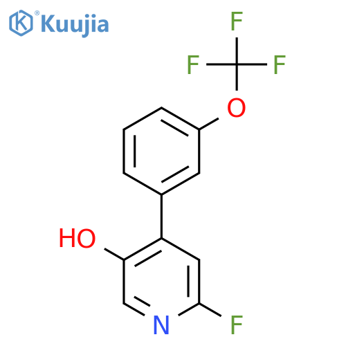 2-Fluoro-5-hydroxy-4-(3-(trifluoromethoxy)phenyl)pyridine structure