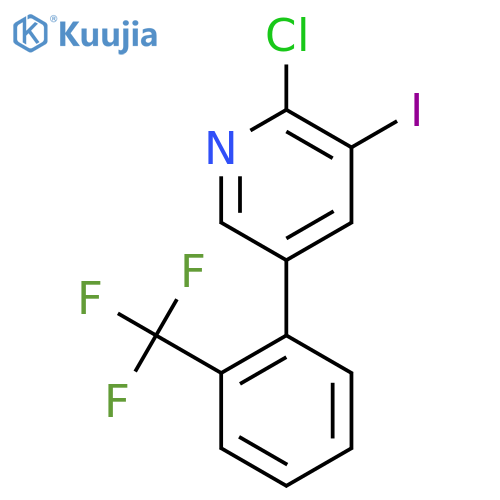 2-Chloro-3-iodo-5-(2-(trifluoromethyl)phenyl)pyridine structure