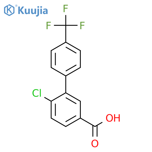 6-Chloro-4'-(trifluoromethyl)[1,1'-biphenyl]-3-carboxylic acid structure