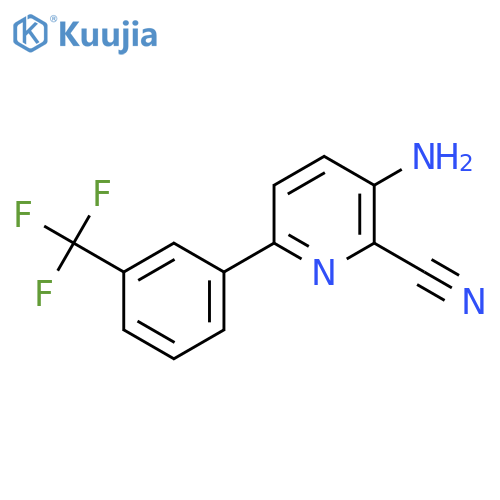 3-Amino-6-(3-(trifluoromethyl)phenyl)picolinonitrile structure