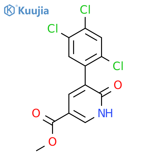 Methyl 6-hydroxy-5-(2,4,5-trichlorophenyl)nicotinate structure