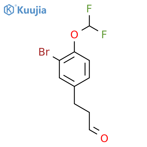 3-(3'-Bromo-4'-(difluoromethoxy)phenyl)propionaldehyde structure