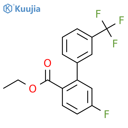 5-Fluoro-3'-(trifluoromethyl)biphenyl-2-carboxylic acid ethyl ester structure