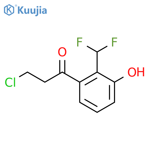 3-Chloro-2'-(difluoromethyl)-3'-hydroxypropiophenone structure