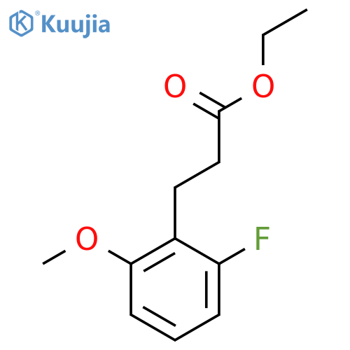 Ethyl 3-(2'-fluoro-6'-methoxyphenyl)propionate structure