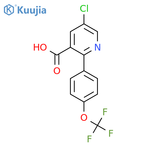 5-Chloro-2-(4-(trifluoromethoxy)phenyl)nicotinic acid structure