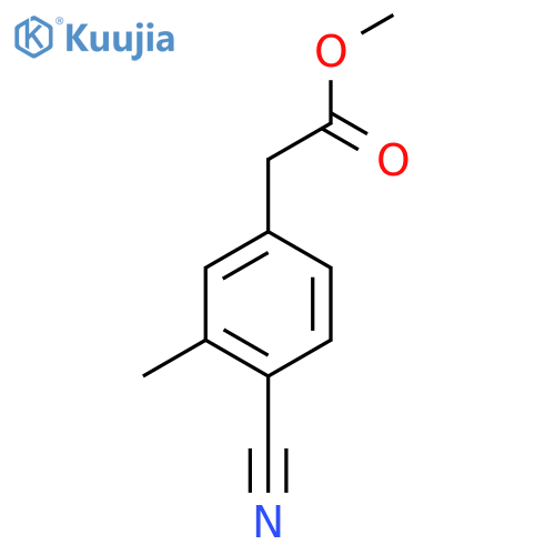 Methyl 4-cyano-3-methylphenylacetate structure