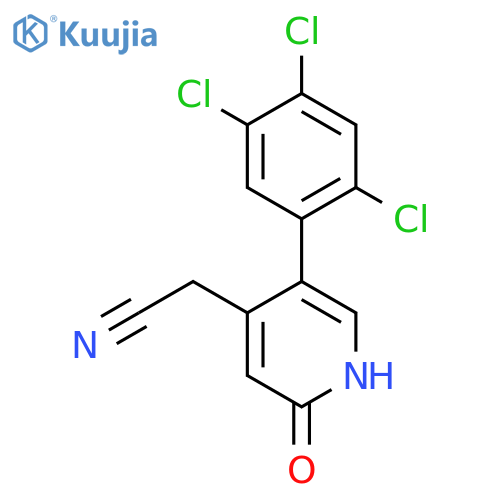 2-Hydroxy-5-(2,4,5-trichlorophenyl)pyridine-4-acetonitrile structure