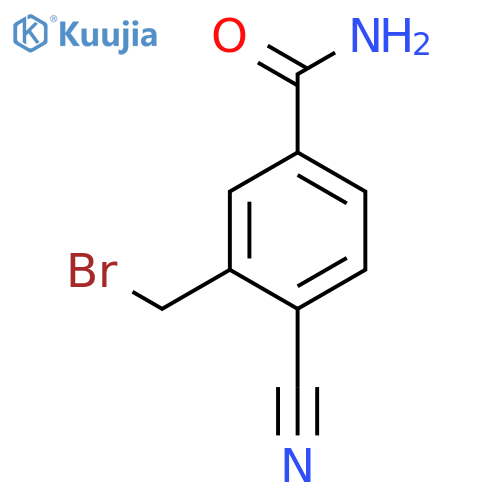 3-(Bromomethyl)-4-cyanobenzamide structure