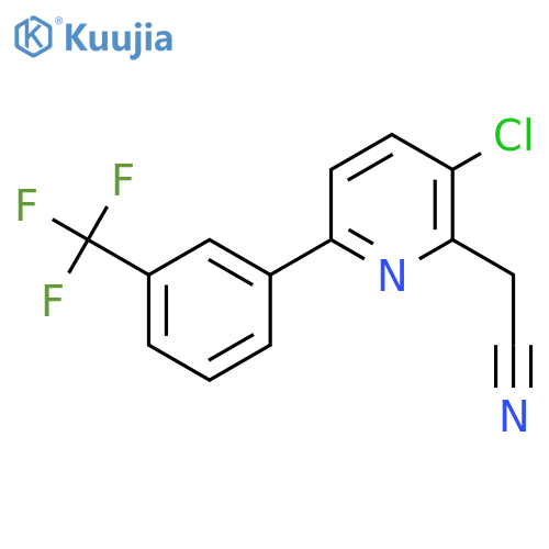 3-Chloro-6-(3-(trifluoromethyl)phenyl)pyridine-2-acetonitrile structure