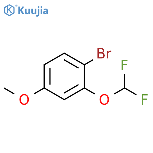 1-BROMO-2-(DIFLUOROMETHOXY)-4-METHOXYBENZENE structure