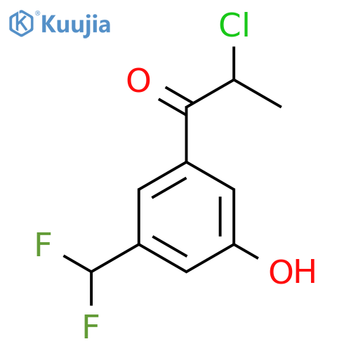 2-Chloro-3'-(difluoromethyl)-5'-hydroxypropiophenone structure