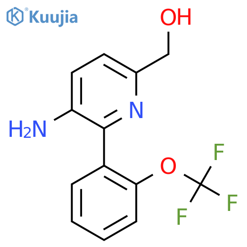 3-Amino-2-(2-(trifluoromethoxy)phenyl)pyridine-6-methanol structure
