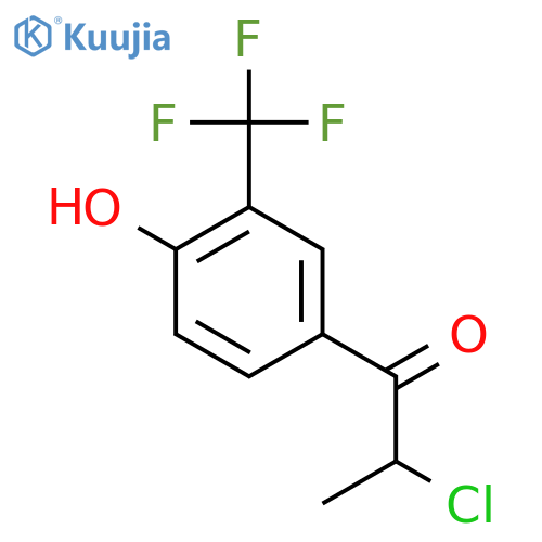 2-Chloro-4'-hydroxy-3'-(trifluoromethyl)propiophenone structure