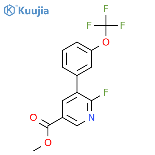 Methyl 6-fluoro-5-(3-(trifluoromethoxy)phenyl)nicotinate structure