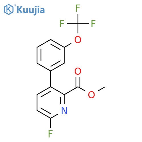 Methyl 6-fluoro-3-(3-(trifluoromethoxy)phenyl)picolinate structure