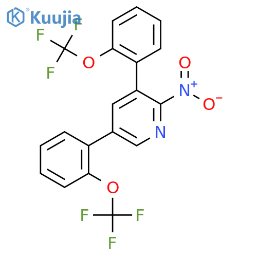 3,5-Bis(2-(trifluoromethoxy)phenyl)-2-nitropyridine structure