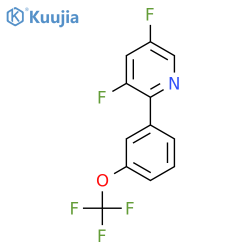 3,5-Difluoro-2-(3-(trifluoromethoxy)phenyl)pyridine structure