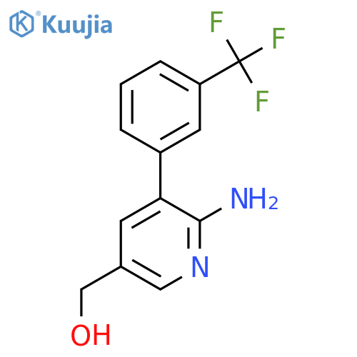 2-Amino-3-(3-(trifluoromethyl)phenyl)pyridine-5-methanol structure