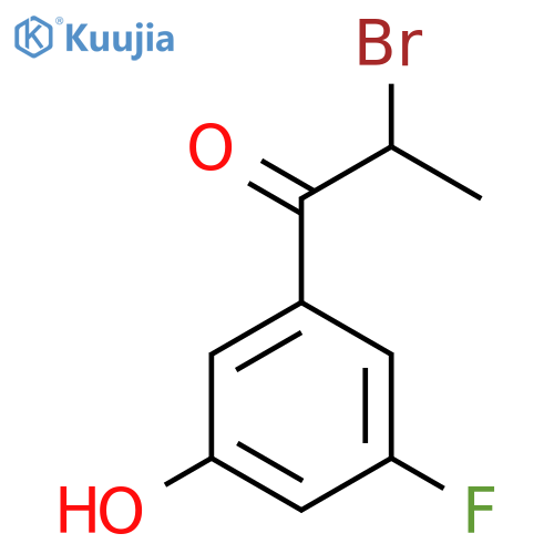 2-Bromo-3'-fluoro-5'-hydroxypropiophenone structure