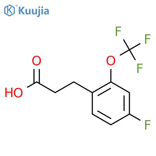 3-(4'-Fluoro-2'-(trifluoromethoxy)phenyl)propionic acid structure