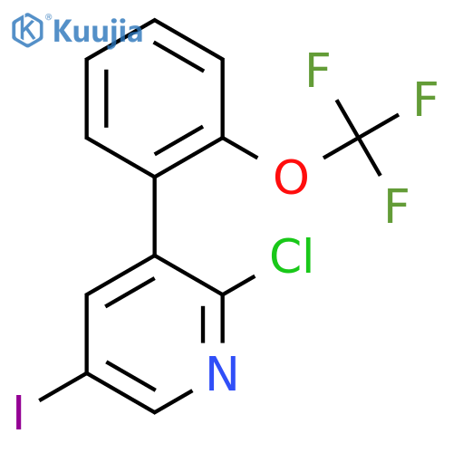 2-Chloro-5-iodo-3-(2-(trifluoromethoxy)phenyl)pyridine structure