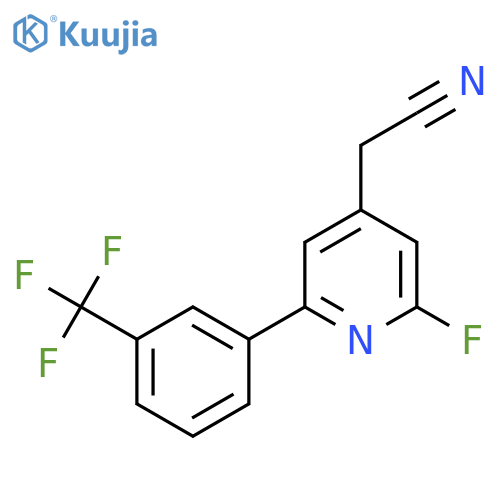 2-Fluoro-6-(3-(trifluoromethyl)phenyl)pyridine-4-acetonitrile structure