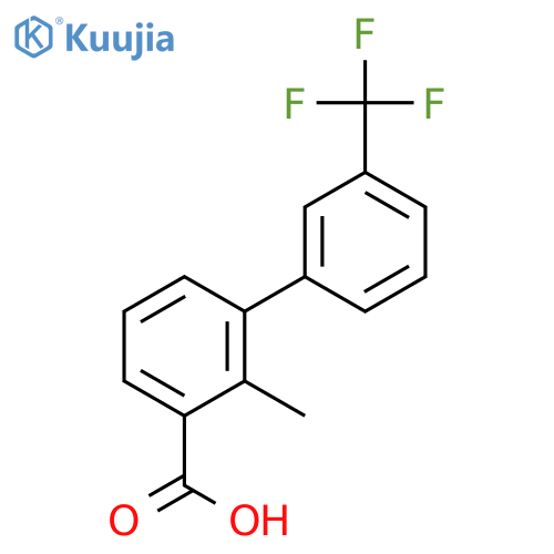 2-Methyl-3-(3-trifluoromethylphenyl)benzoic acid structure