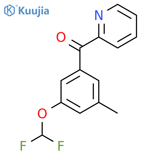 2-(3-(Difluoromethoxy)-5-methylbenzoyl)pyridine structure