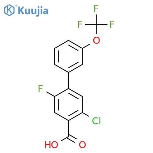 5-Chloro-2-fluoro-3'-(trifluoromethoxy)biphenyl-4-carboxylic acid structure