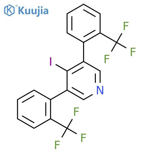 3,5-Bis(2-(trifluoromethyl)phenyl)-4-iodopyridine structure