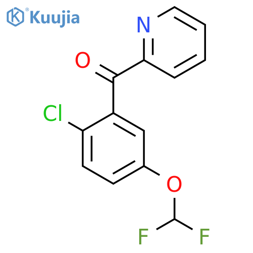 2-(2-Chloro-5-(difluoromethoxy)benzoyl)pyridine structure