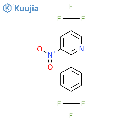 3-Nitro-5-(trifluoromethyl)-2-(4-(trifluoromethyl)phenyl)pyridine structure
