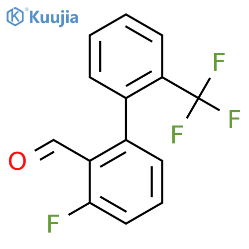 3-Fluoro-2'-(trifluoromethyl)biphenyl-2-carbaldehyde structure
